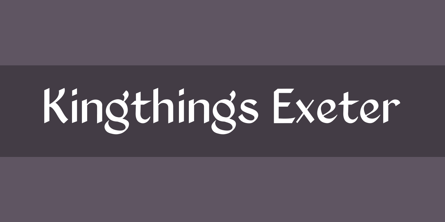 Beispiel einer Kingthings Exeter-Schriftart #1